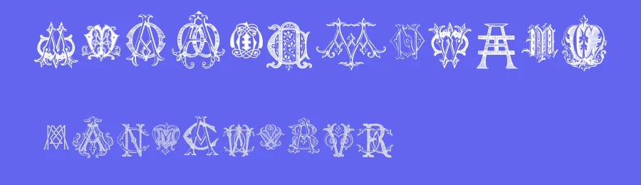 Intellecta Monograms Random Samples Five by Intellecta Design — Decorative Font — thumbnail 3