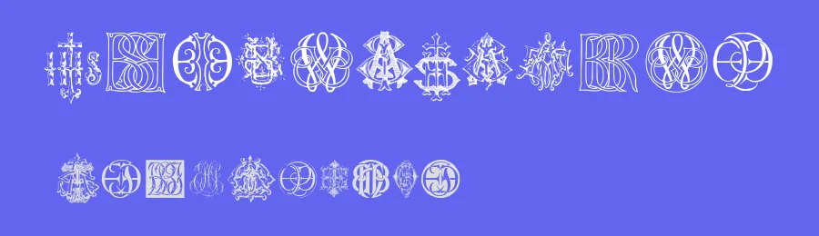 Intellecta Monograms Random Samples Ten by Intellecta Design — Decorative Font — thumbnail 3