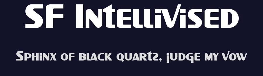 SF Intellivised by ShyFonts — Display Font — thumbnail 2