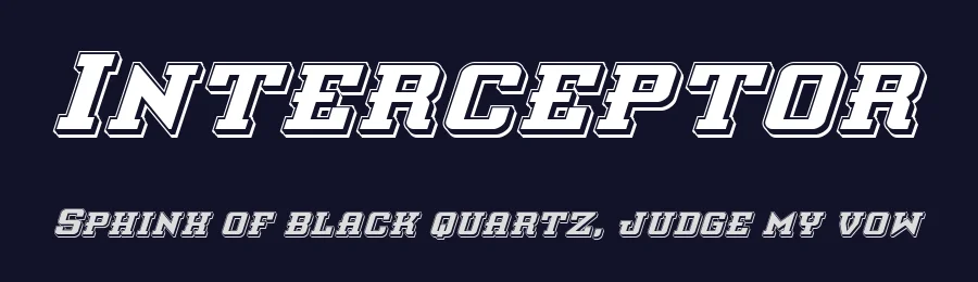 Interceptor by Iconian Fonts — Display Font — thumbnail 2