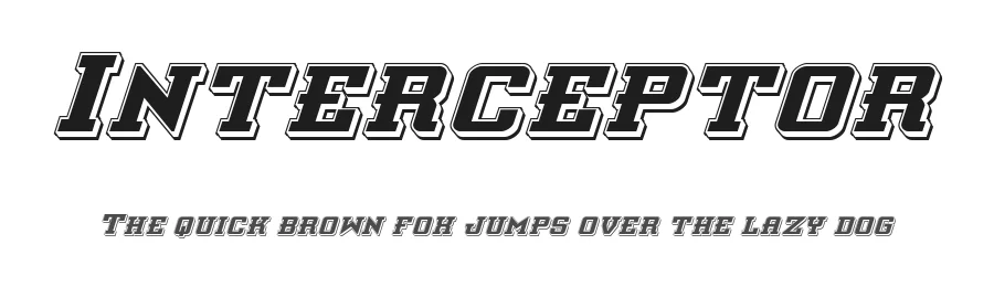 Interceptor by Iconian Fonts — Display Font