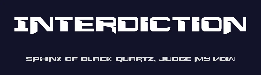 Interdiction by Iconian Fonts — Display Font — thumbnail 2