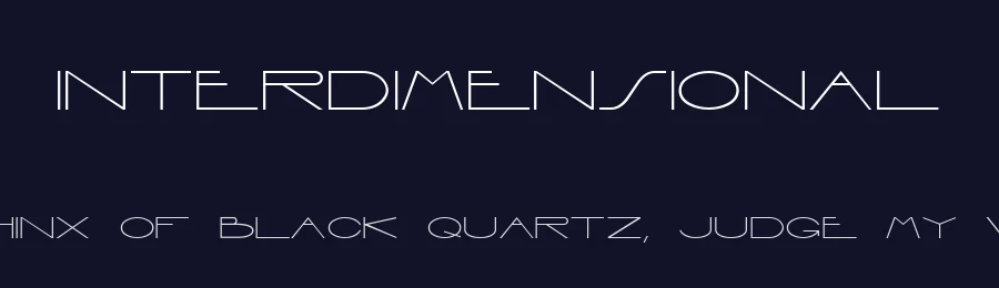 Interdimensional by Jim Pingle — Display Font — thumbnail 2