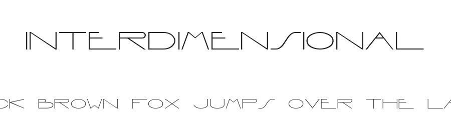 Interdimensional by Jim Pingle β Display Font