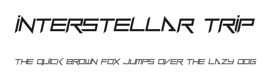 Interstellar Trip by Hawtpixel — Display Font