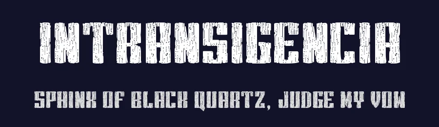 Intransigencia by Woodcutter — Decorative Font — thumbnail 2