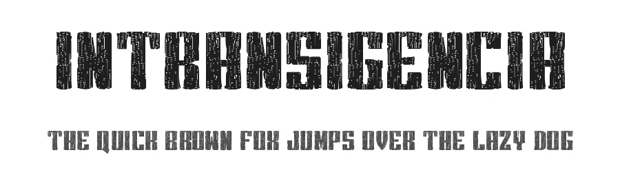 Intransigencia by Woodcutter — Decorative Font