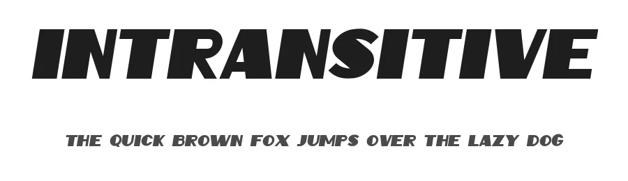 Intransitive by Vladimir Nikolic — Decorative Font