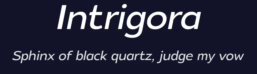 Intrigora by Aleksey Ryabov — Sans Serif Font — thumbnail 2