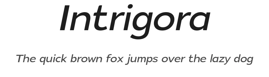 Intrigora by Aleksey Ryabov — Sans Serif Font