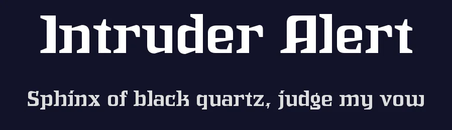 Intruder Alert by Darren Rigby — Decorative Font — thumbnail 2