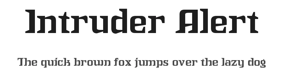 Intruder Alert by Darren Rigby — Decorative Font