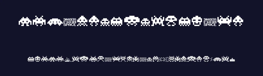 Invaders from Space by fontvir.us — Dingbats Font — thumbnail 2