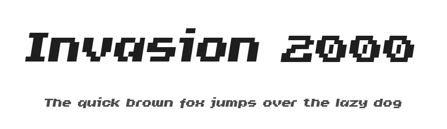 Invasion 2000 by Pizzadude — Display Font