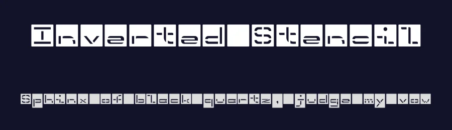 Inverted Stencil by ThorType — Decorative Font — thumbnail 2