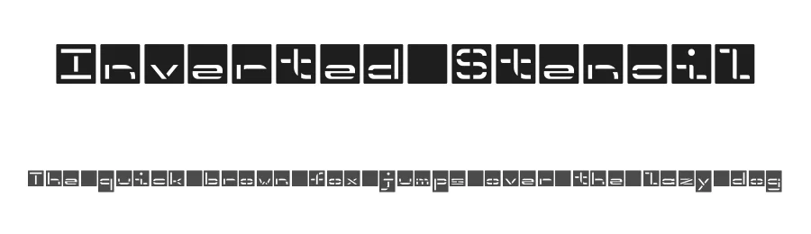 Inverted Stencil by ThorType β Decorative Font
