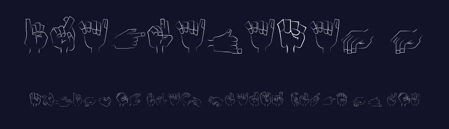IraGuayasamín by Lenguaje de señas — Dingbats Font — thumbnail 2