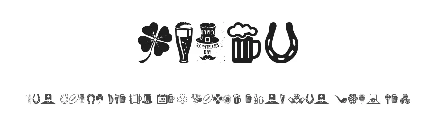 Irish by Woodcutter — Dingbats Font