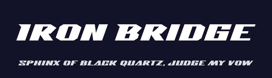 Iron Bridge by Kong Font — Display Font — thumbnail 2