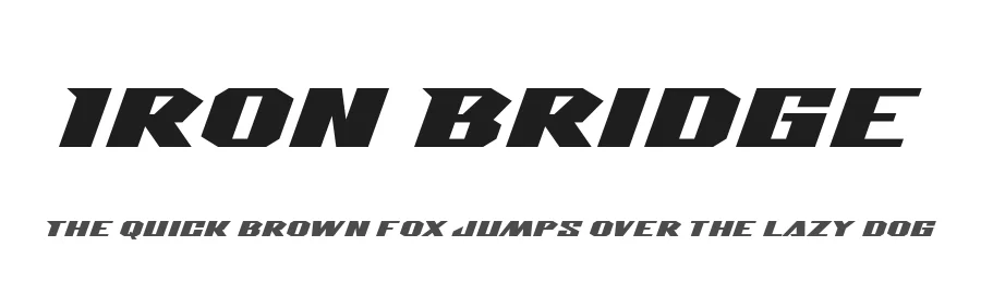 Iron Bridge by Kong Font — Display Font