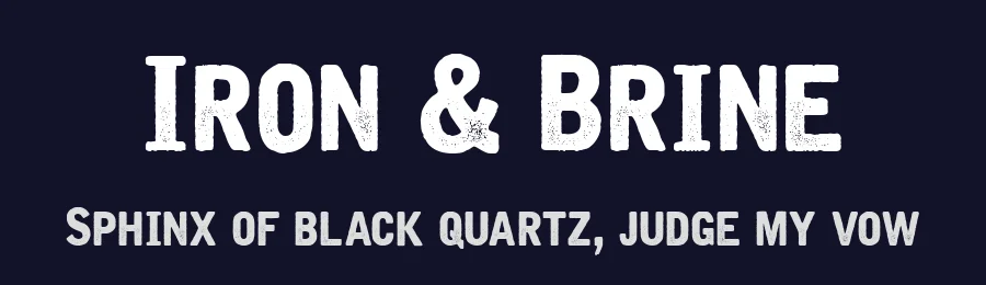 Iron & Brine by Cumberland Fontworks — Decorative Font — thumbnail 2