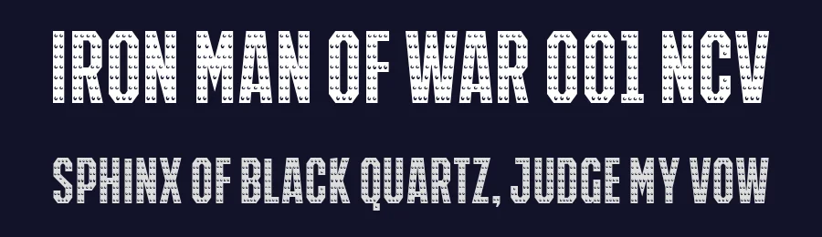 Iron Man Of War 001 NCV by Fontry — Decorative Font — thumbnail 2