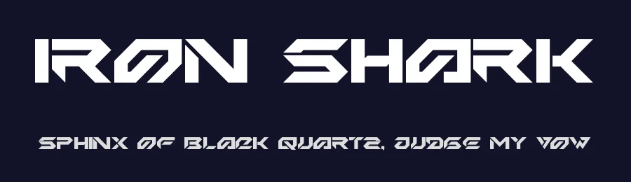 Iron Shark by Kong Font — Display Font — thumbnail 2