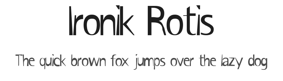 Ironik Rotis by Estelle Flores — Decorative Font
