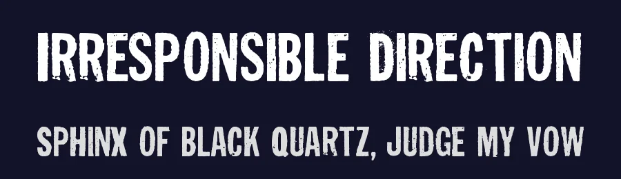 Irresponsible Direction by imagex — Decorative Font — thumbnail 2