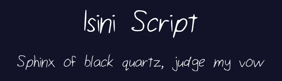 Isini Script by Isini Muthumuni — Script Handwritten Font — thumbnail 2