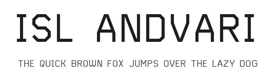 ISL Andvari by Isurus Labs — Display Font