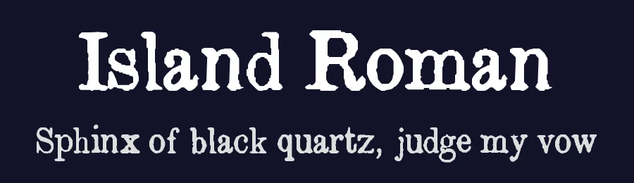 Island Roman by Jackson Redden — Decorative Font — thumbnail 2