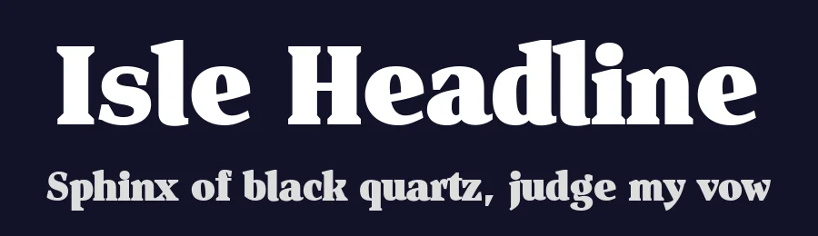 Isle Headline by Måns Grebäck — Serif Font — thumbnail 2