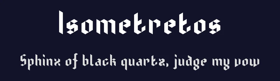 Isometretos by Benjamin Blåholtz — Blackletter Font — thumbnail 2