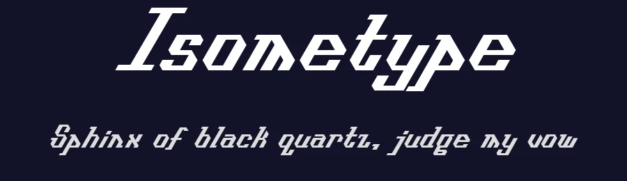 Isometype by Scott Scanlan — Display Font — thumbnail 2