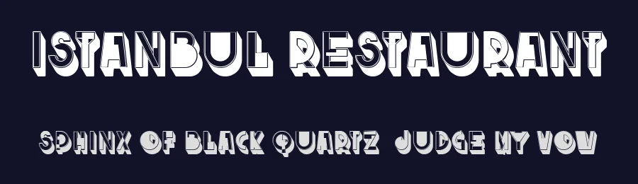 Istanbul Restaurant by Vladimir Nikolic — Decorative Font — thumbnail 2