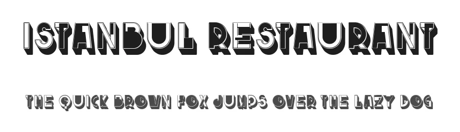 Istanbul Restaurant by Vladimir Nikolic β Decorative Font