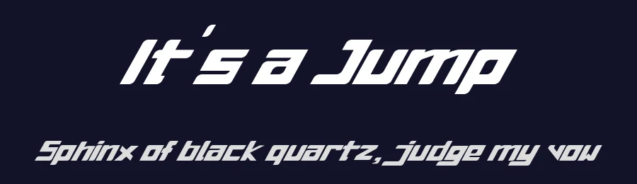 It's a Jump by ReSkull — Display Font — thumbnail 2