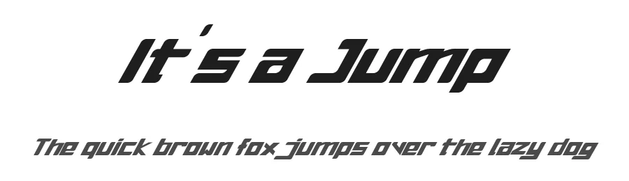 It's a Jump by ReSkull — Display Font