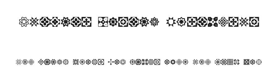 Italian Mosaic Ornaments by Dixie's Delights — Dingbats Font