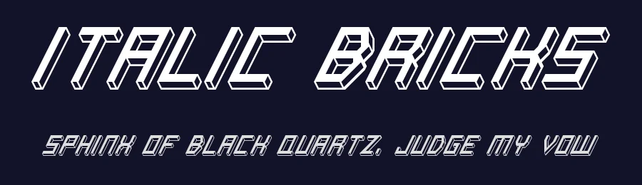 Italic Bricks by Chequered Ink — Display Font — thumbnail 2