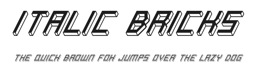 Italic Bricks by Chequered Ink — Display Font