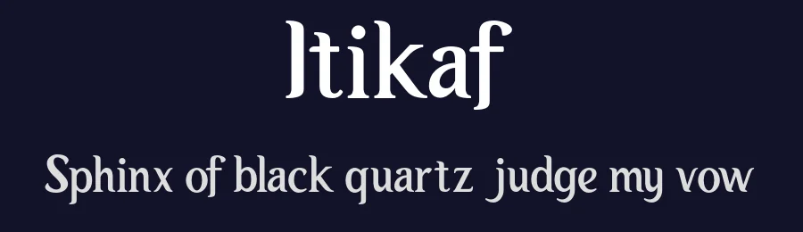 Itikaf by InspiraType — Sans Serif Font — thumbnail 2