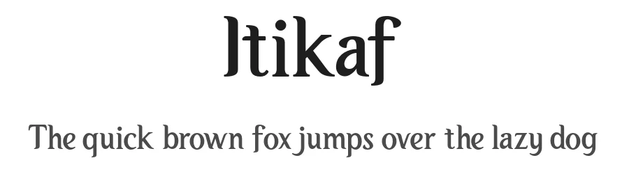 Itikaf by InspiraType — Sans Serif Font