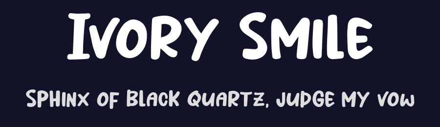 Ivory Smile by Khurasan — Decorative Font — thumbnail 2
