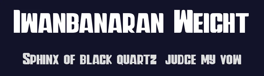 Iwanbanaran Weight by aldedesign — Sans Serif Font — thumbnail 2