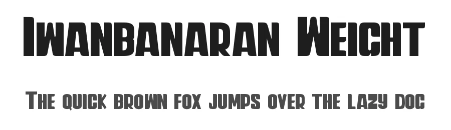 Iwanbanaran Weight by aldedesign — Sans Serif Font