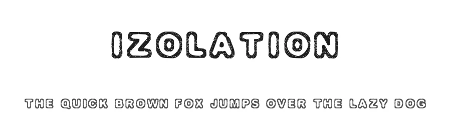 Izolation by SDFonts — Decorative Font