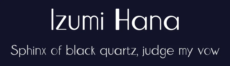 Izumi Hana by erik5541 — Sans Serif Font — thumbnail 2
