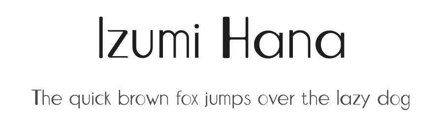 Izumi Hana by erik5541 — Sans Serif Font